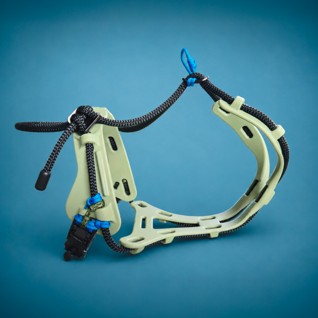 A MEGIN harness in light army green