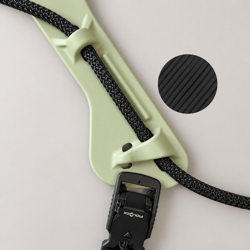 MEGIN Custom Army Green — Black rope, Black paracord