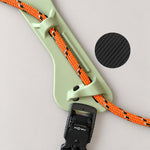 MEGIN Custom Army Green — Dark Orange Reflective rope, Black paracord