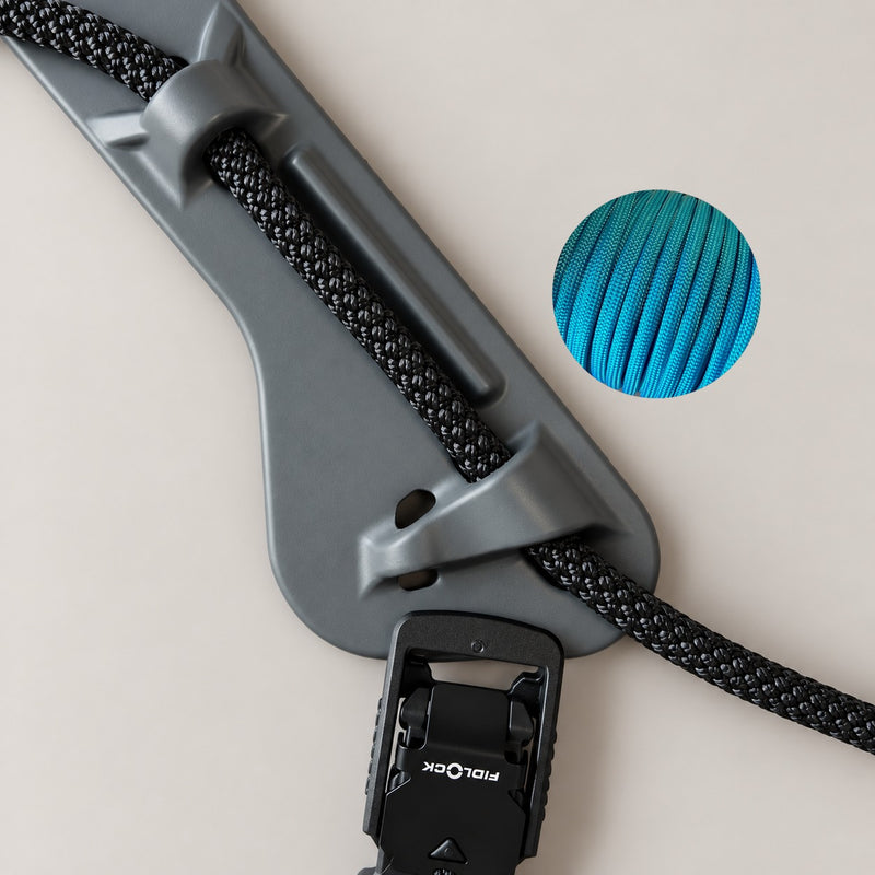 MEGIN Custom Granite — Black rope, Blue paracord