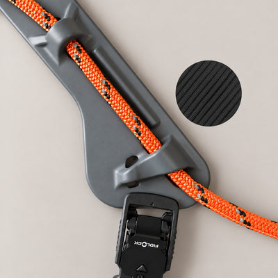 MEGIN Custom Granite — Dark Orange Reflective rope, Black paracord