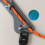 MEGIN Custom Granite — Dark Orange Reflective rope, Blue paracord