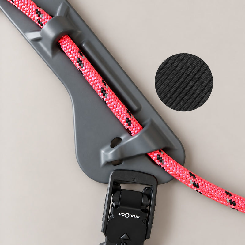 MEGIN Custom Granite — Pink Reflective rope, Black paracord