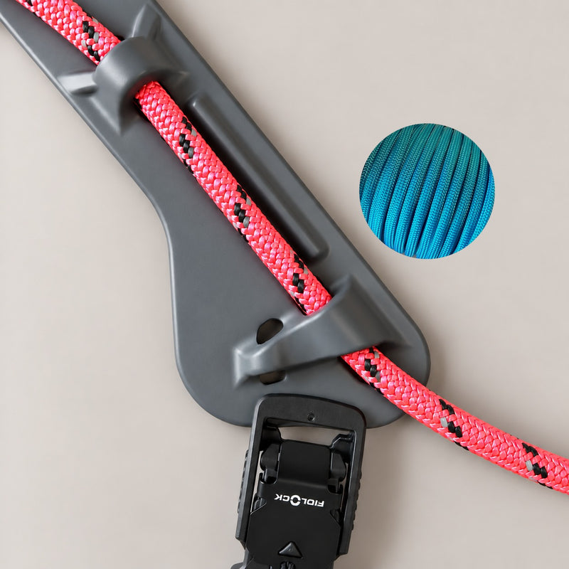 MEGIN Custom Granite — Pink Reflective rope, Blue paracord
