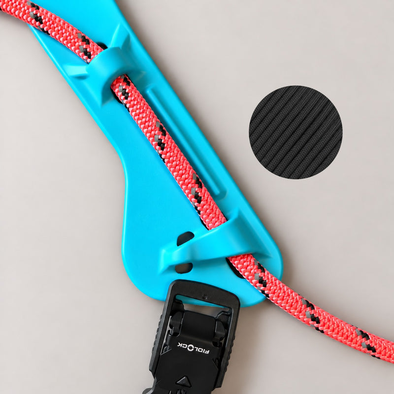 MEGIN Custom Turquoise — Pink Reflective rope, Black paracord