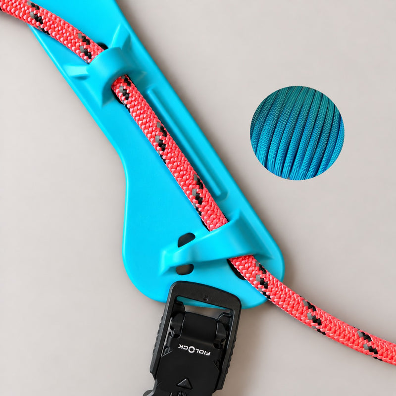 MEGIN Custom Turquoise — Pink Reflective rope, Blue paracord