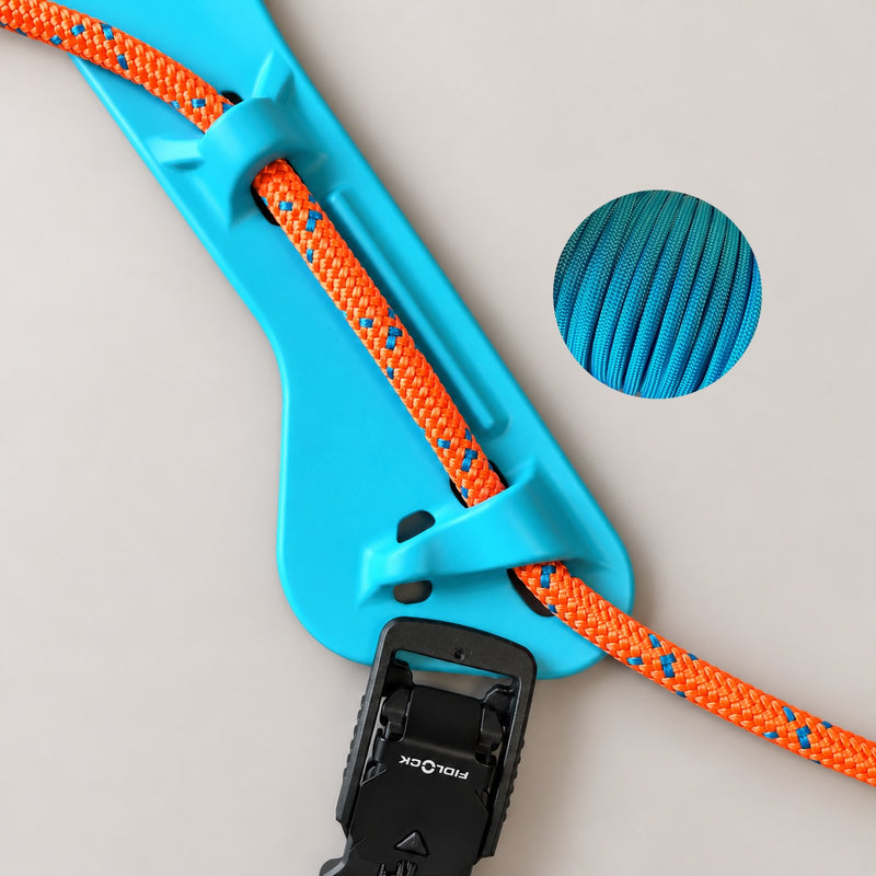 MEGIN Custom Turquoise — Signal Orange rope, Blue paracord